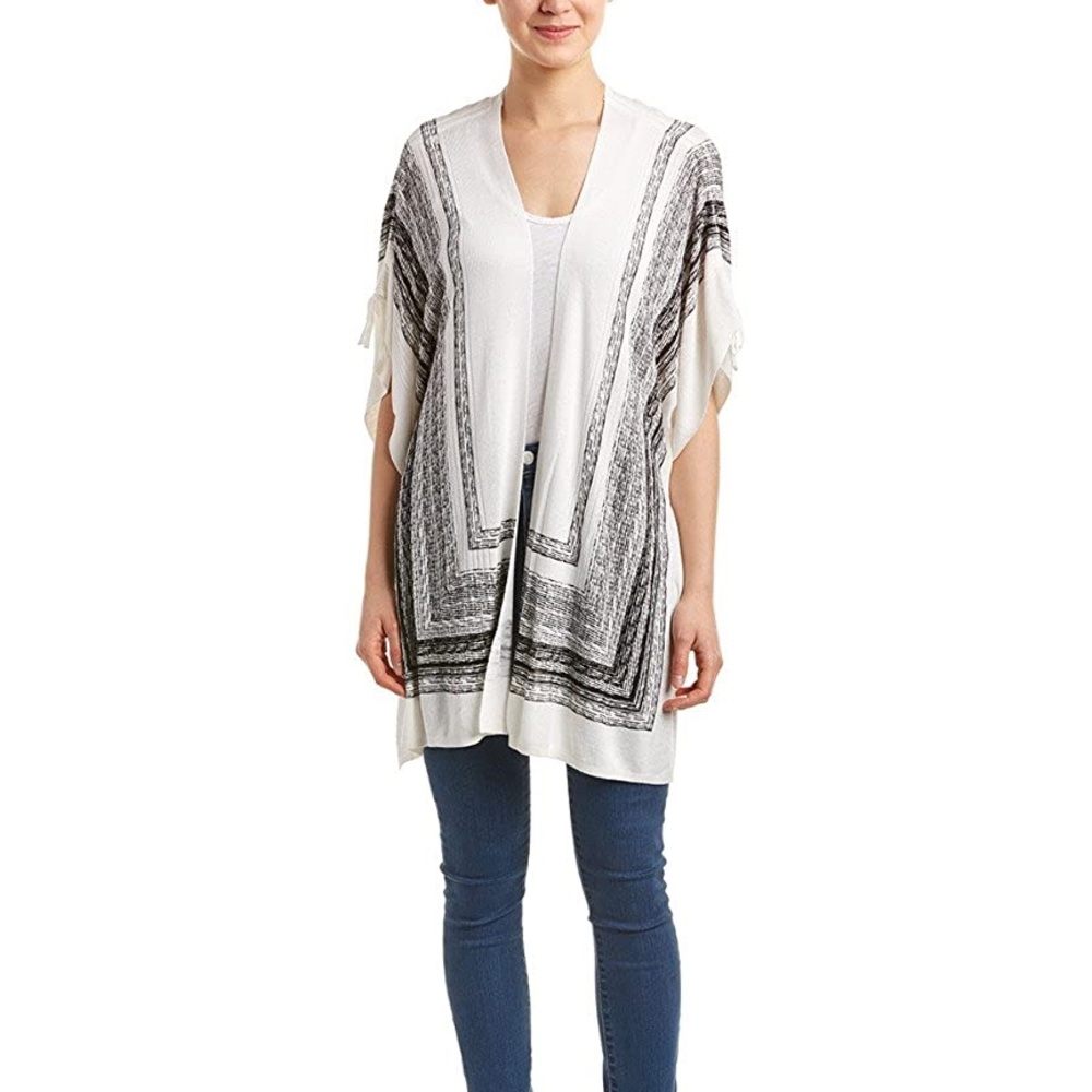 Splendid Scarf Print Poncho